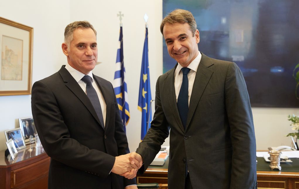Συνάντηση Μητσοτάκη με τον πρόεδρο του ΔΗΚΟ