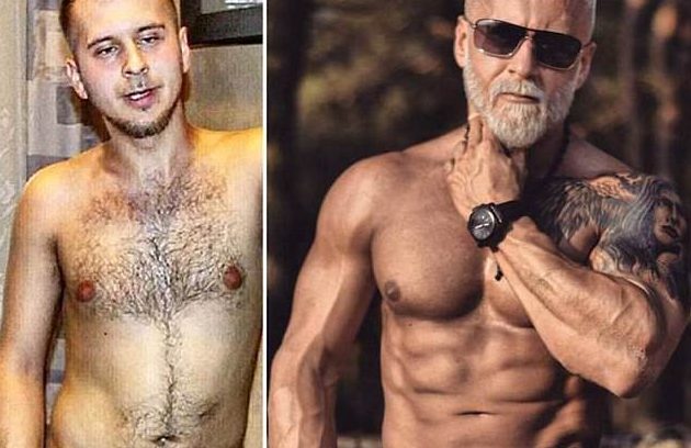 35άρης έκανε τα πάντα για να μοιάζει με γυμνασμένο 60άρη!