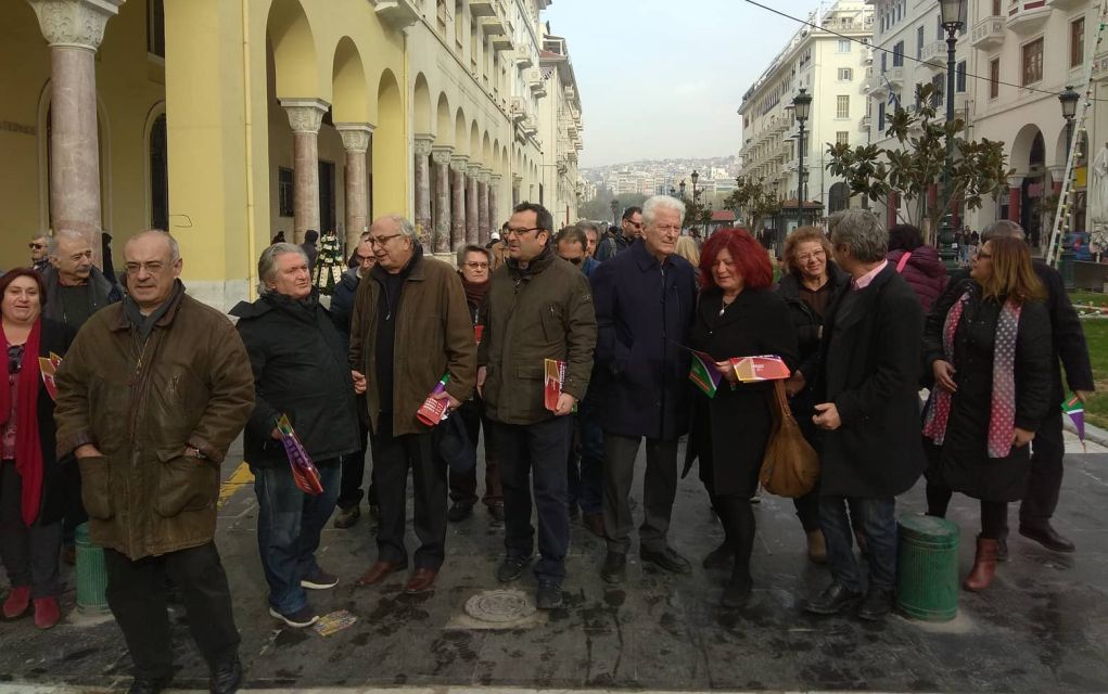 Εξόρμηση στελεχών και μελών του ΣΥΡΙΖΑ στο κέντρο της Θεσσαλονίκης