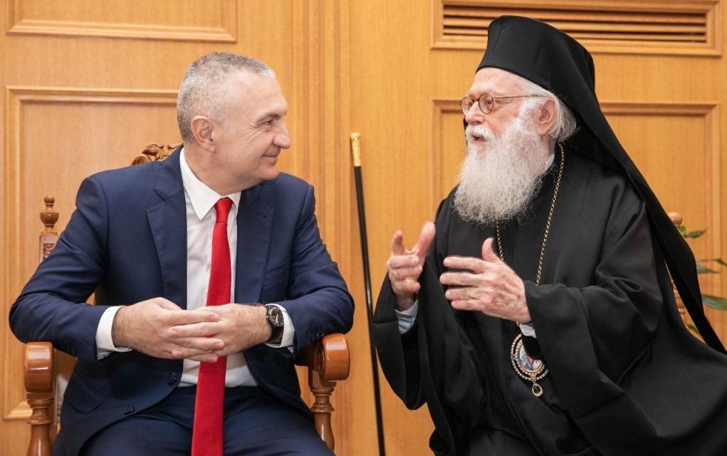 Στη δεξίωση του Αρχιεπισκόπου Αναστασίου ο Πρόεδρος της Αλβανίας Ιλίρ Μέτα