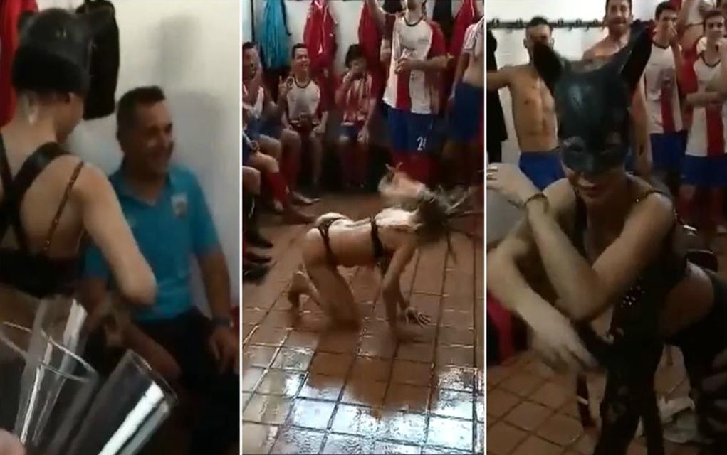Πανηγύρισαν την άνοδο με μία… στρίπερ στα αποδυτήρια! (vd)