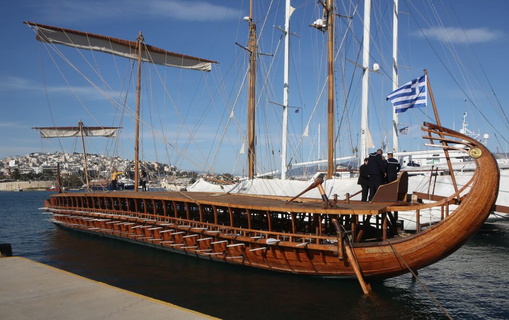 Στη Μαρίνα Ζέας η ιστορική τριήρης «Ολυμπιάς»