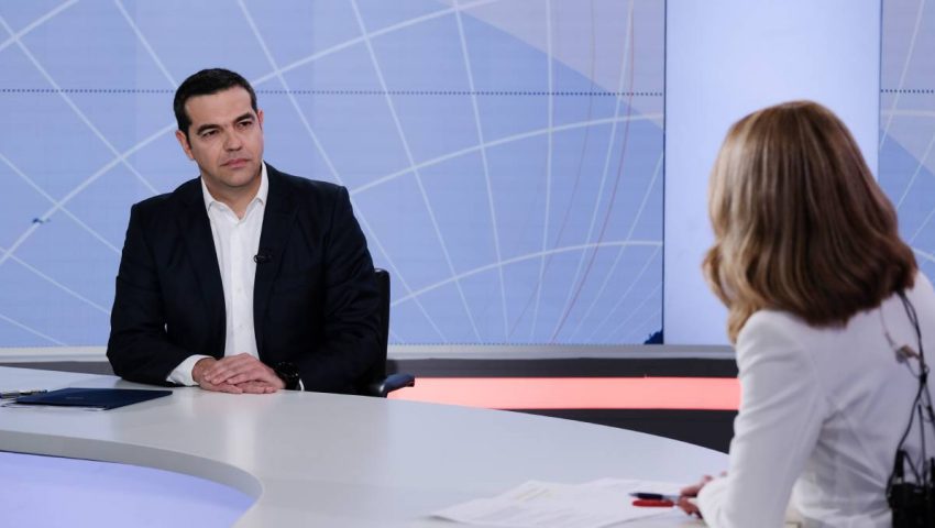 Ο Αλέξης Τσίπρας στο κεντρικό δελτίο ειδήσεων του Open