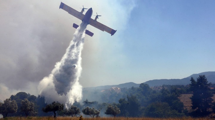 Φωτιά σε εξέλιξη στην περιοχή Κουτσοπόδι Αργολίδας