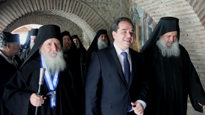 Αποχαιρετιστήρια ομιλία Κ. Δήμτσα στους Αγιορείτες