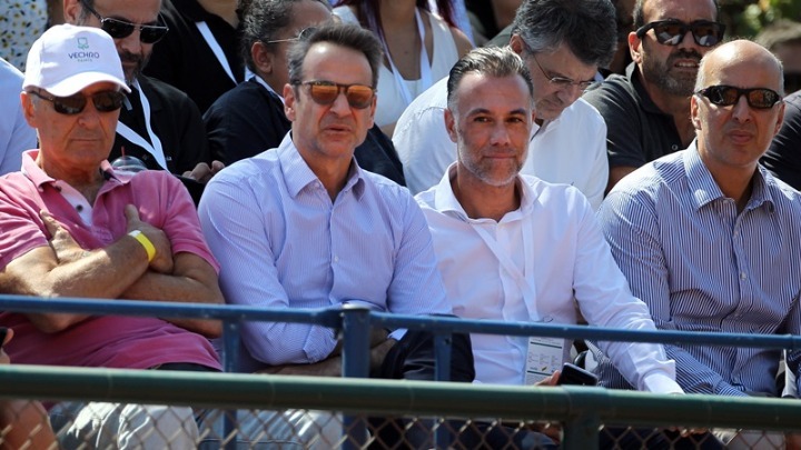 Ο Κυριάκος Μητσοτάκης στο Davis Cup