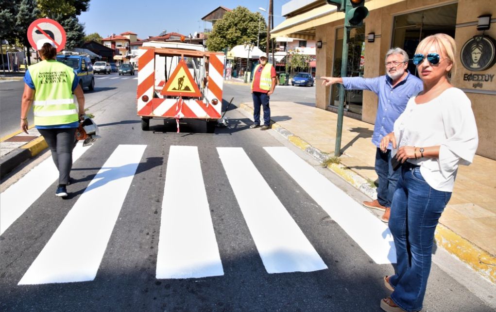 Π.Κ.Μ.: Εργασίες διαγράμμισης στην Εθνική Οδό 2 Θεσσαλονίκης-Έδεσσας