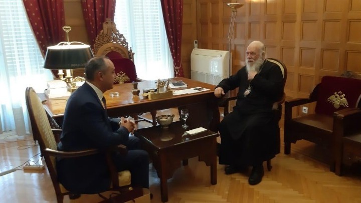 Συνάντηση του Αρχιεπισκόπου Ιερωνύμου με τον υφυπουργό Μακεδονίας-Θράκης Θ.Καράογλου