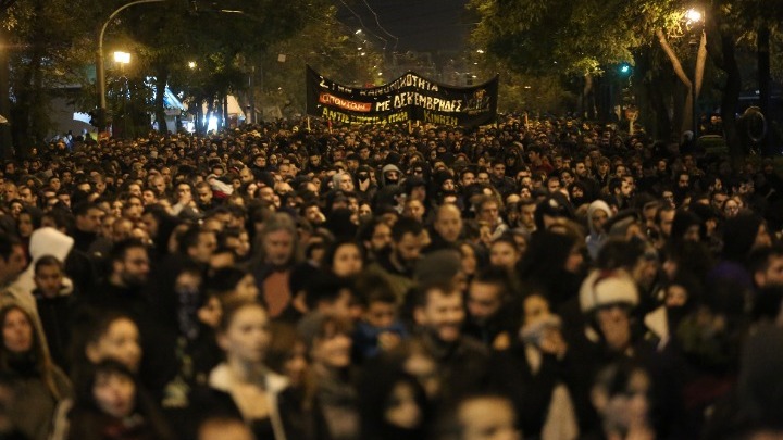 Ολοκληρώθηκε η πορεία στο κέντρο της Αθήνας στη μνήμη του Αλ. Γρηγορόπουλου