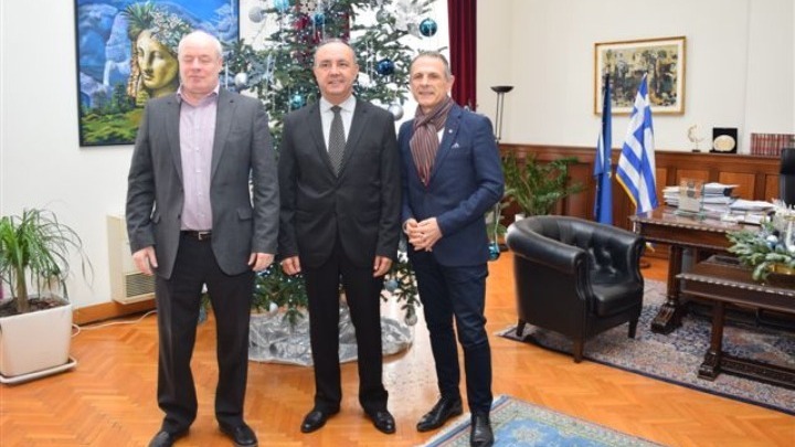Συνάντηση της διοίκησης του ΟΣΕΘ με τον Θ. Καράογλου και τη Μ. Αντωνίου