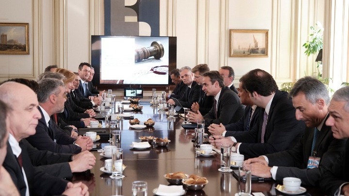 Συνάντηση του πρωθυπουργού Κυρ. Μητσοτάκη με μέλη του CEO Clubs Greece