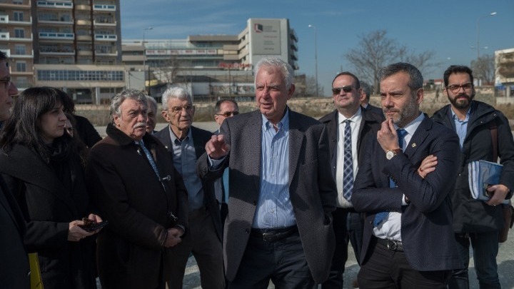 Επίσκεψη του αντιπροέδρου της κυβέρνησης Π. Πικραμμένου στον χώρο που θα ανεγερθεί το Μουσείο Ολοκαυτώματος
