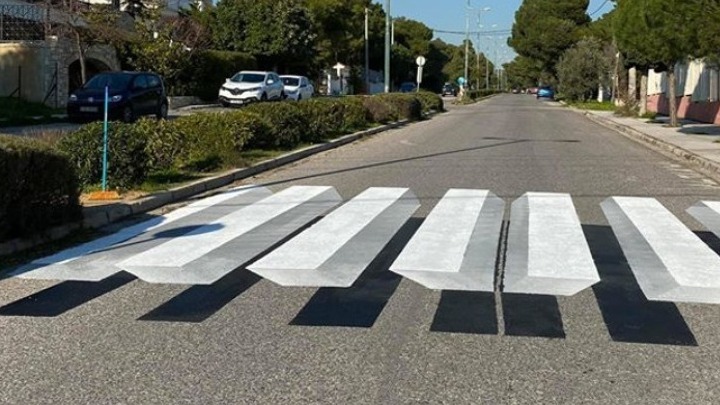 Μια 3D διάβαση πεζών απέκτησαν οι Θρακομακεδόνες