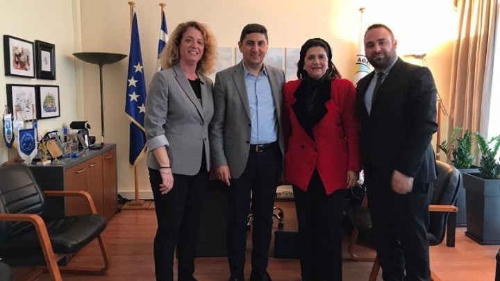 Συνάντηση Λ. Αυγενάκη με την περιφερειάρχη Ιονίων Νήσων, Ρόδη Κράτσα