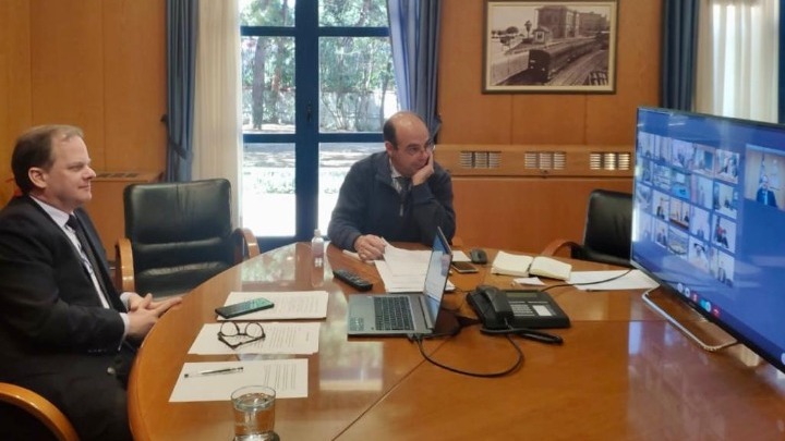 Παρέμβαση Κ. Καραμανλή στην άτυπη τηλεδιάσκεψη των υπουργών Μεταφορών της ΕΕ για τα μέτρα αντιμετώπισης του κορονοϊού