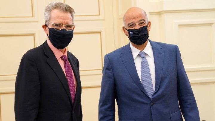 Η παραβατικότητα της Τουρκίας στο επίκεντρο της συνάντησης Ν. Δένδια- Τζ. Πάιατ