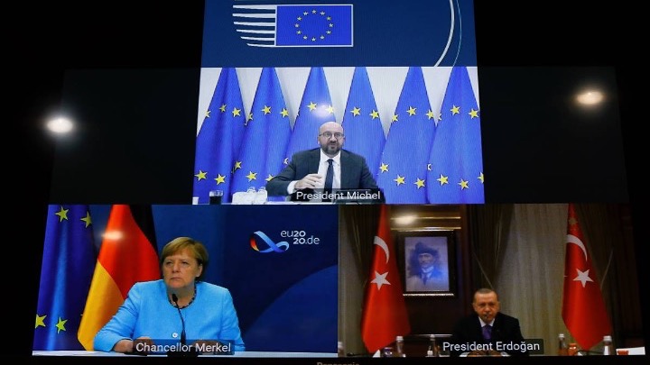Ερντογάν σε Μισέλ – Μέρκελ: «Έτοιμοι για διαπραγματεύσεις, αλλά εξαρτάται από την Ελλάδα»