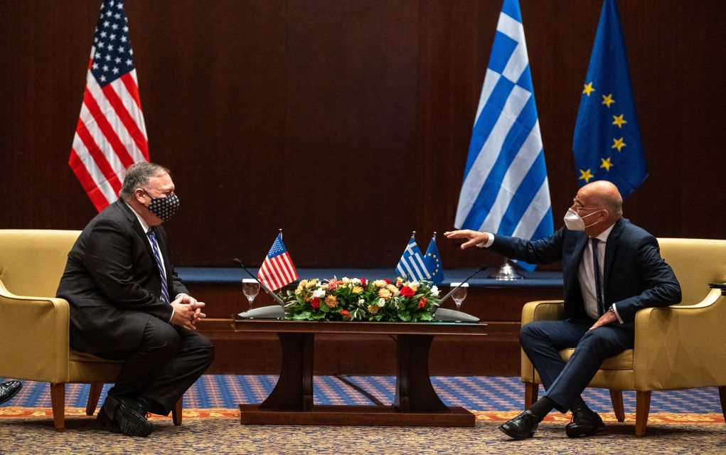 Ολοκληρώθηκε η συνάντηση Δένδια – Πομπέο στη Θεσσαλονίκη