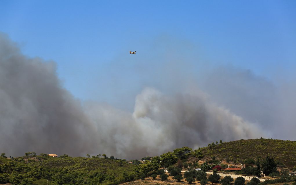 Αττική: Σε εξέλιξη πυρκαγιά σε δασική έκταση στη Συντερίνα Λαυρίου