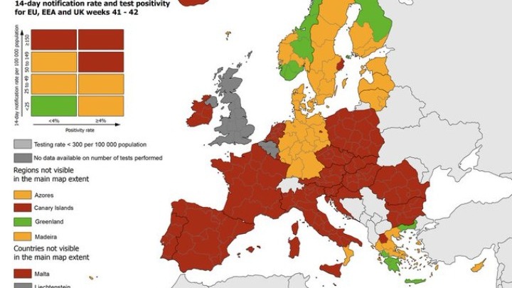 ECDC: Η Ελλάδα εξακολουθεί να βρίσκεται σε πολύ χαμηλά έως μέτρια επίπεδα επιδημιολογικού φορτίου