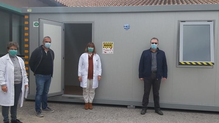 Παραχωρήθηκε προκάτ οικίσκος στο Κ.Υ. Κουφαλίων από τον δήμο Χαλκηδόνος για ελέγχους πιθανών κρουσμάτων κορονοϊού