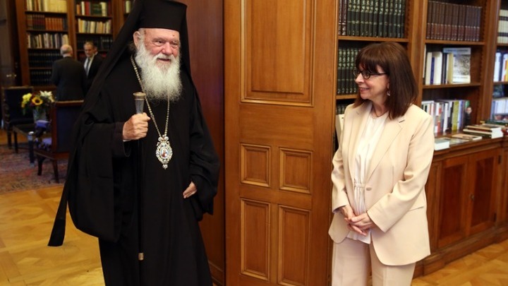 Συνάντηση της ΠτΔ με τον Αρχιεπίσκοπο Ιερώνυμο