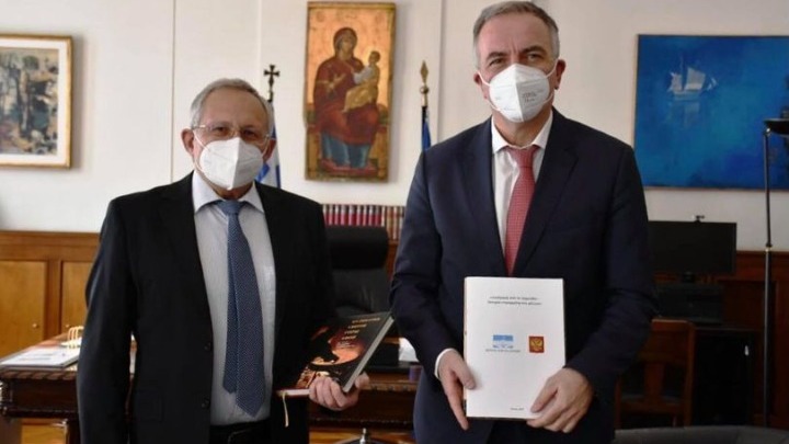 Συνάντηση  Στ.  Καλαφάτη με τον Γενικό Πρόξενο της Ρωσικής Ομοσπονδίας στη Θεσσαλονίκη Vladimir Maistrenko
