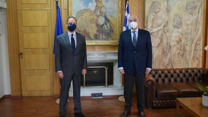 Συνάντηση του Ν. Δένδια με τον υπουργό Αγρ. Ανάπτυξης Σ. Λιβανό