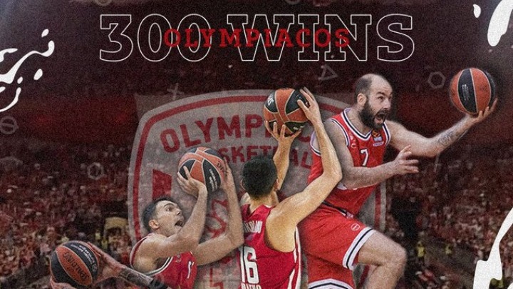 Ο Ολυμπιακός έφτασε τις 300 νίκες στην Euroleague
