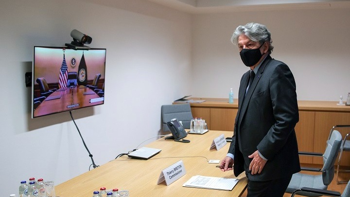 Τιερί Μπρετόν-Τζέφρι Ζιντς: Στόχος ΕΕ και ΗΠΑ ο συντονισμός στην αντιμετώπιση του κορονοϊού