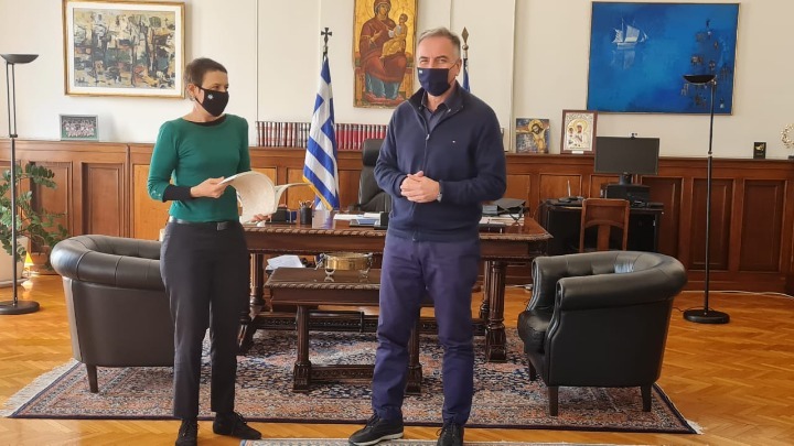 Συνάντηση με την Ελίζ Ζαλαντό είχε ο ΥΜΑΘ Σταύρος Καλαφάτης