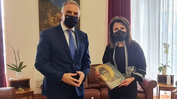 Η Γ. Αγγελοπούλου επισκέφτηκε τον υφυπουργό Εσωτερικών (Μακεδονίας και Θράκης) Σ. Καλαφάτη