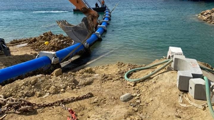Ολοκληρώθηκε η πόντιση του υποθαλάσσιου αγωγού υδροδότησης της Αίγινας
