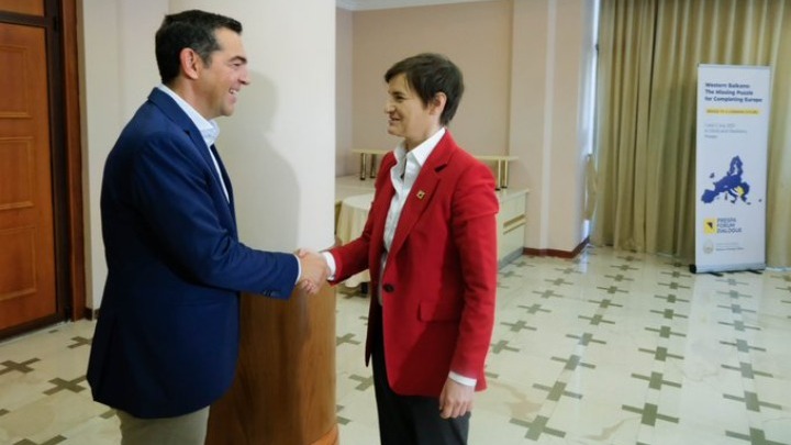 Συνάντηση του Τσίπρα με την πρωθυπουργό της Σερβίας