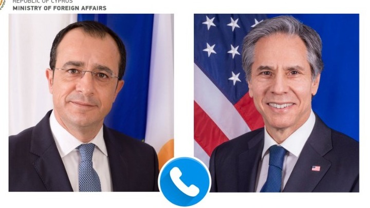 Τηλεφωνική επικοινωνία Χριστοδουλίδη-Μπλίνκεν