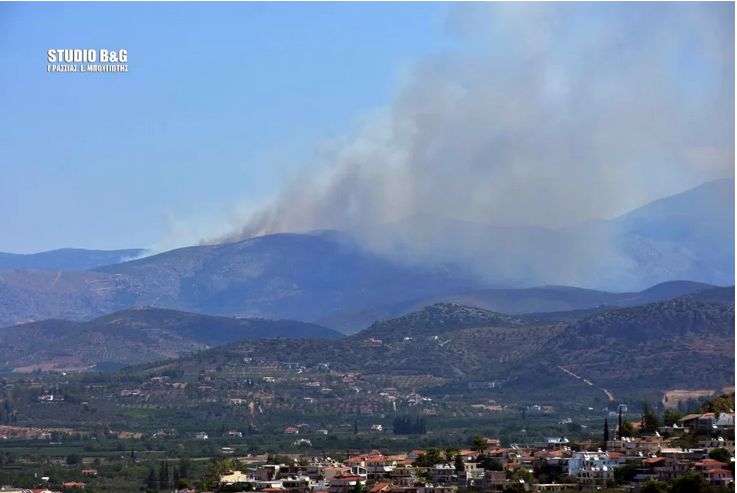 Αργολίδα: Φωτιά σε δασική έκταση στο Αραχναίο – Ενισχύθηκαν τα εναέρια μέσα