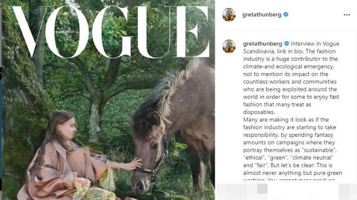 Η Γκρέτα Τούνμπεργκ στο 1ο τεύχος του Vogue Scandinavia
