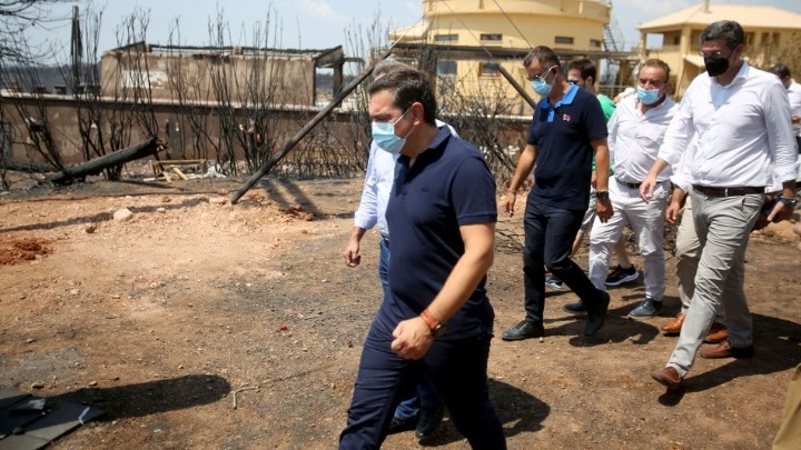 Φωτιά στην Ηλεία: Στις πληγείσες περιοχές ο Αλέξης Τσίπρας