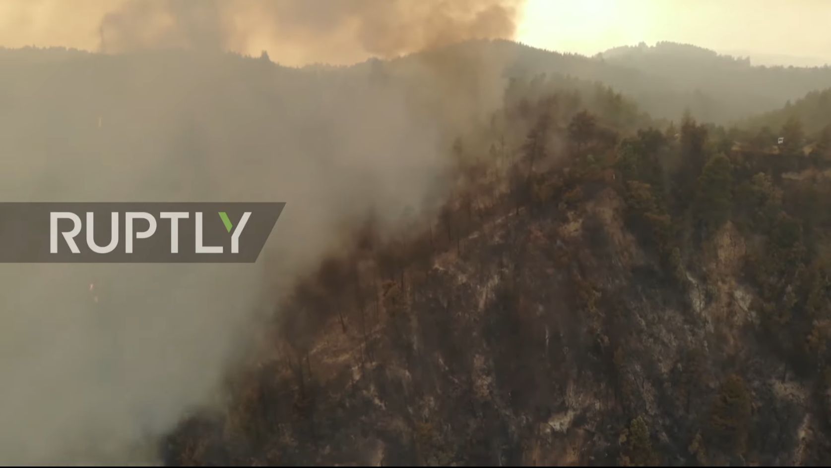 Εύβοια: Drone πάνω από τα ενεργά μέτωπα – Βίντεο που κόβει την ανάσα