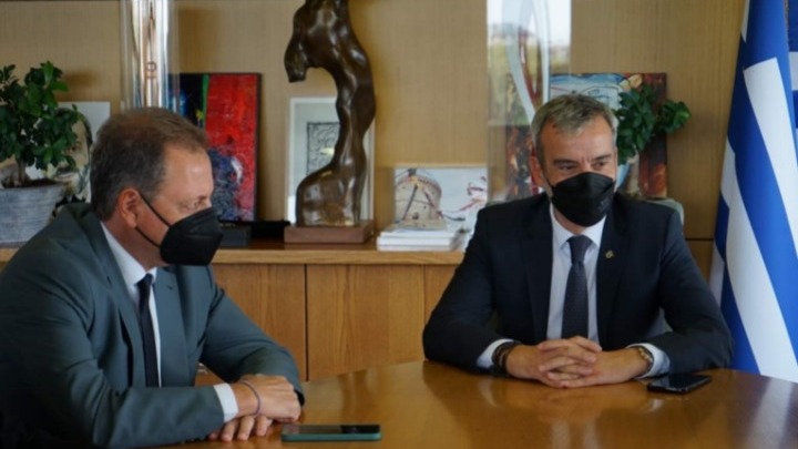 Θεσσαλονίκη: Συνάντηση Κ. Ζέρβα με τον υπουργό Αγροτικής Ανάπτυξης Σπ. Λιβανό