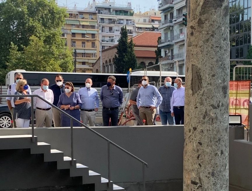 Αυτοψία Μενδώνη – Καραμανλή στον σταθμό Αγίας Σοφίας του Μετρό Θεσσαλονίκης