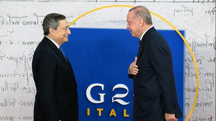 G20 – Ρώμη: Συνάντηση Ερντογάν με φον ντερ Λάιεν και Ντράγκι