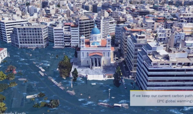 Κλιματική αλλαγή: Σοκαριστικές εικόνες από το μέλλον – Βουλιάζουν Θεσσαλονίκη και Πειραιάς (pics-vid)