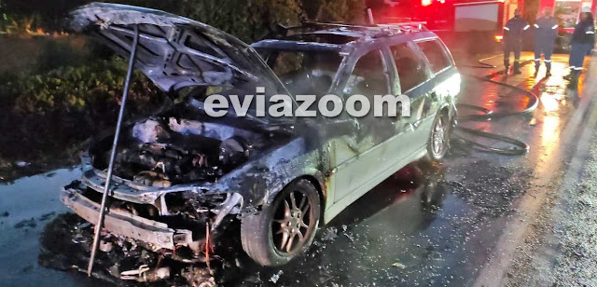 Χαλκίδα: Αυτοκίνητο «λαμπάδιασε» εν κινήσει