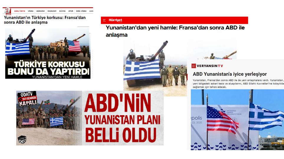 Τουρκικά ΜΜΕ: « Στόχος της συμφωνίας Ελλάδας – ΗΠΑ, τα νόμιμα δικαιώματα της Τουρκίας στην Ανατολική Μεσόγειο»