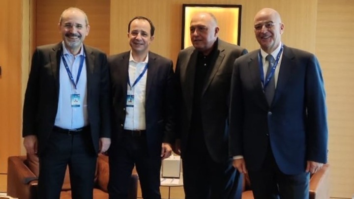 Δένδιας: Συνάντηση με τους ΥΠΕΞ Κύπρου, Αιγύπτου και Ιορδανίας