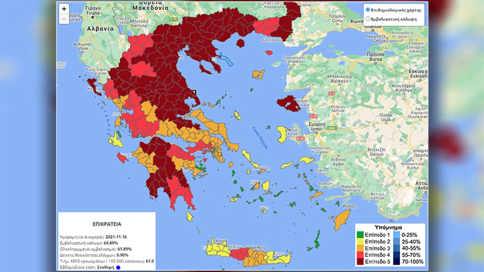 Κορονοϊός: Στο «βαθύ κόκκινο» τρεις νομοί (vids)