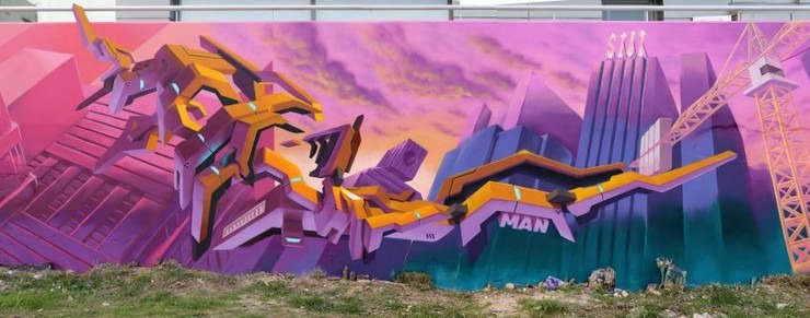 Θεσσαλονίκη: Το μακρύτερο graffiti mural που δημιουργήθηκε από έναν καλλιτέχνη, βρίσκεται στην Καλαμαριά