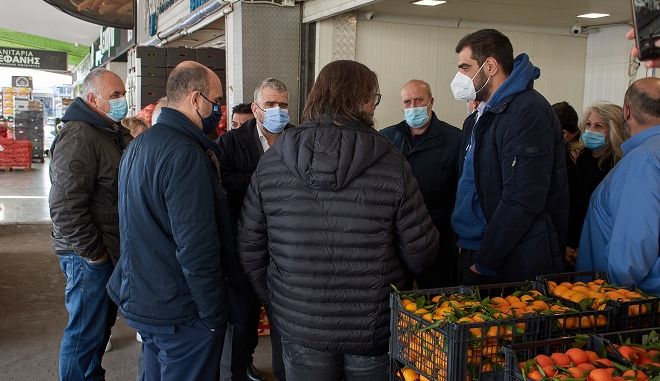 ΝΔ: Επίσκεψη στην κεντρική λαχαναγορά Αθηνών στο Ρέντη