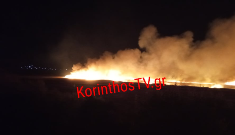 Φωτιά στη Λίμνη Στυμφαλία – Kαίει ανεξέλεγκτη τον υδροβιότοπο (vid)